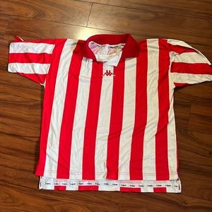 Kappa red striped polo shirt